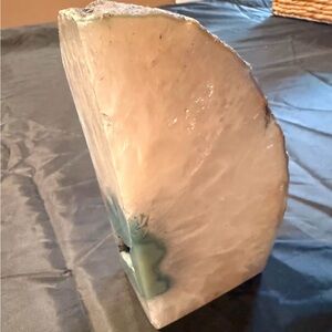 Elegant Cream and Teal Stone Geode